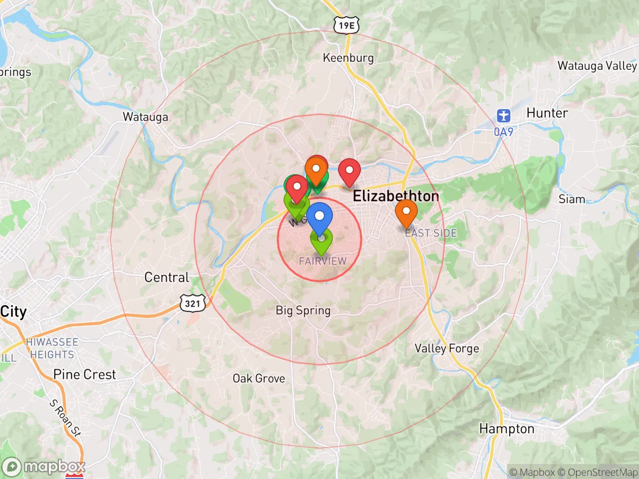 Hood Index scan area