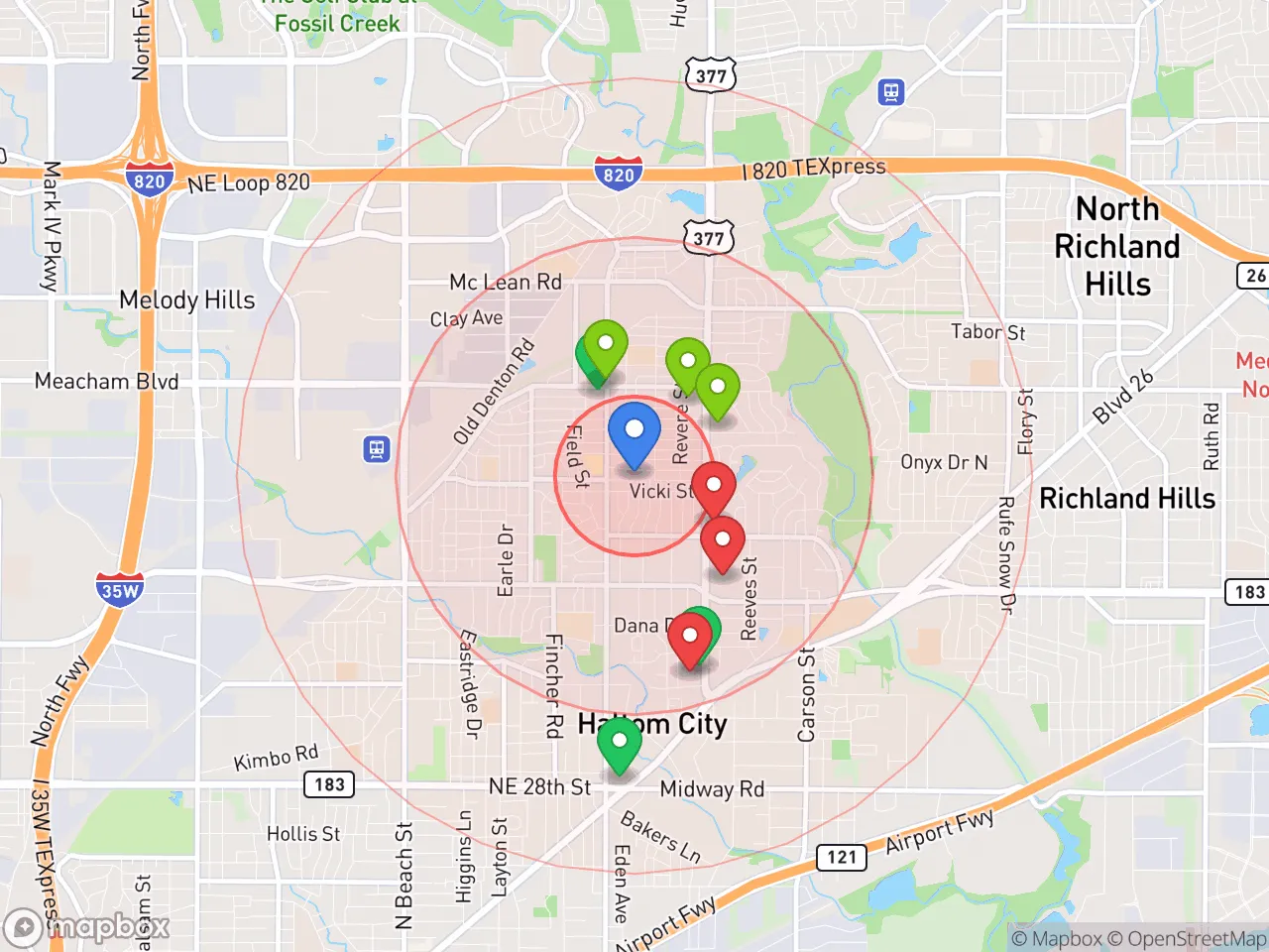 Hood Index scan area