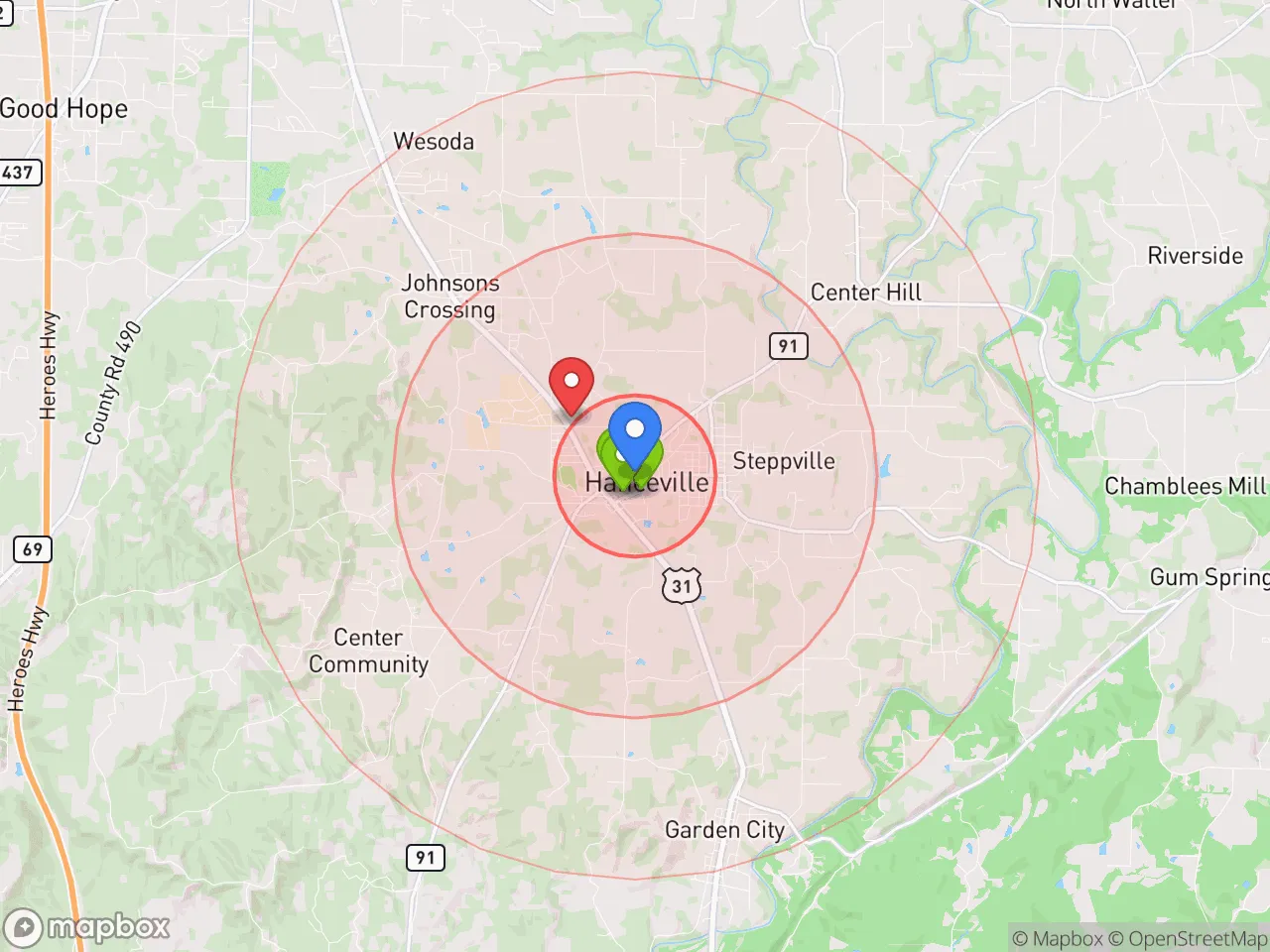 Hood Index scan area