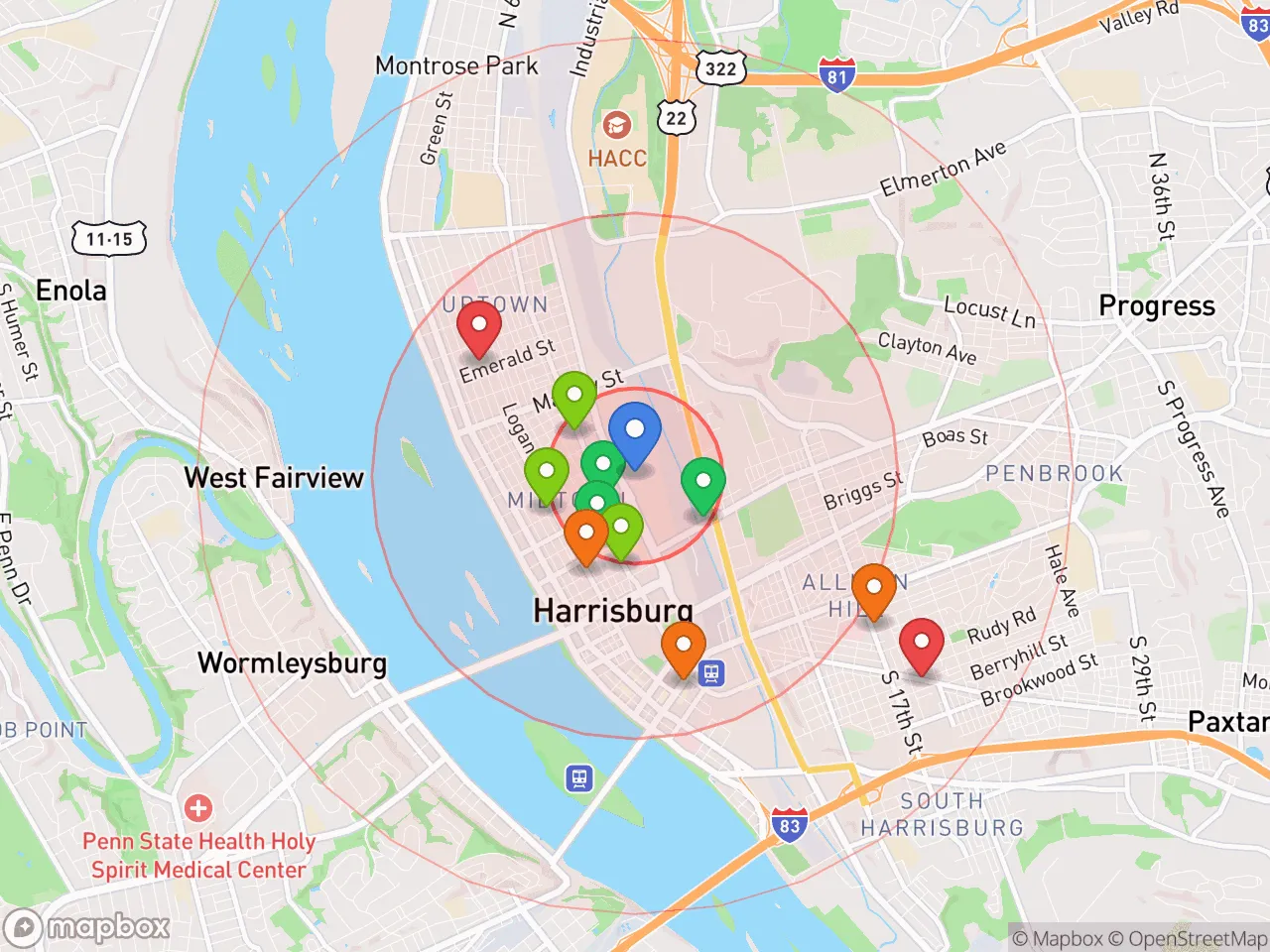 Hood Index scan area