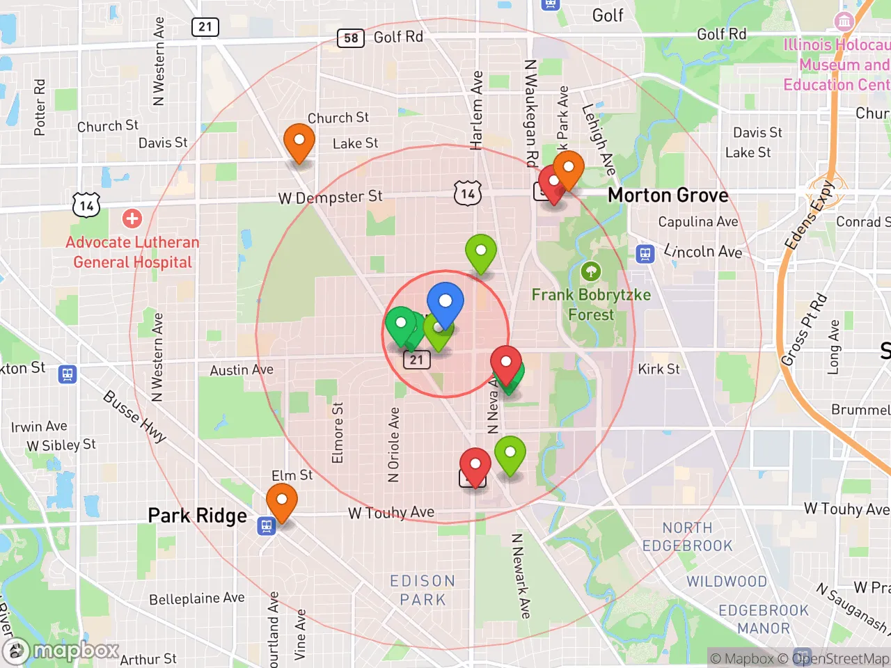 Hood Index scan area