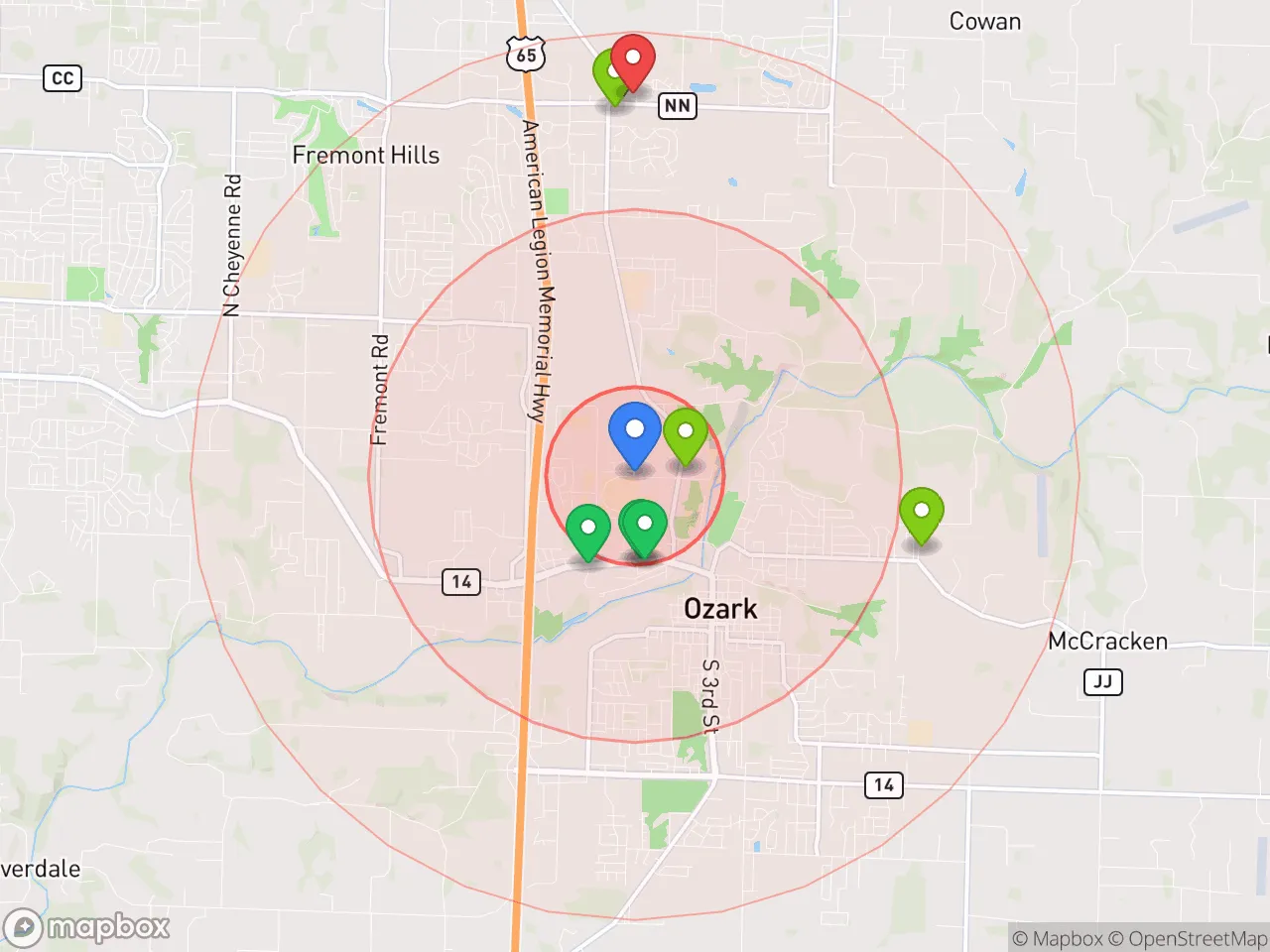 Hood Index scan area
