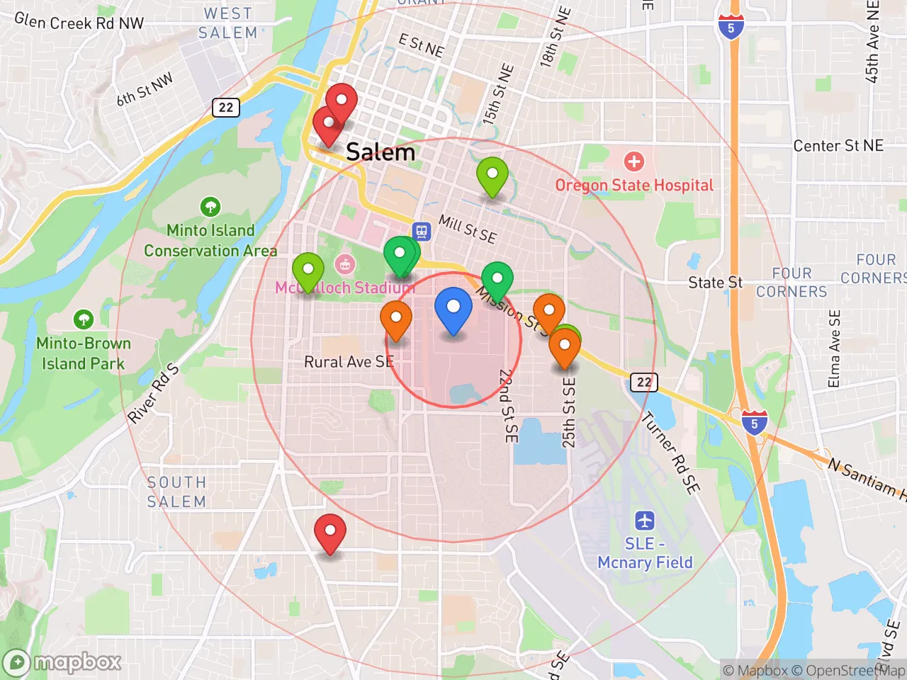 Hood Index scan area