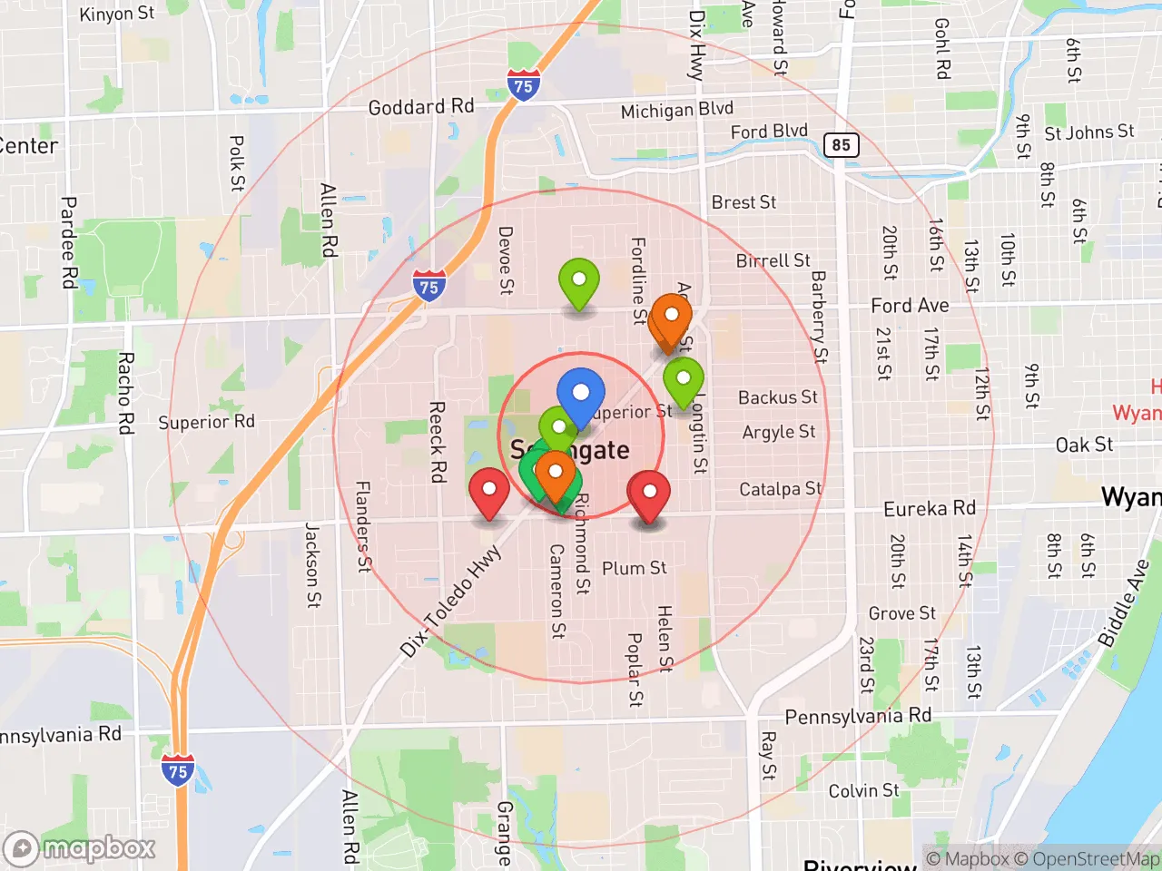 Hood Index scan area