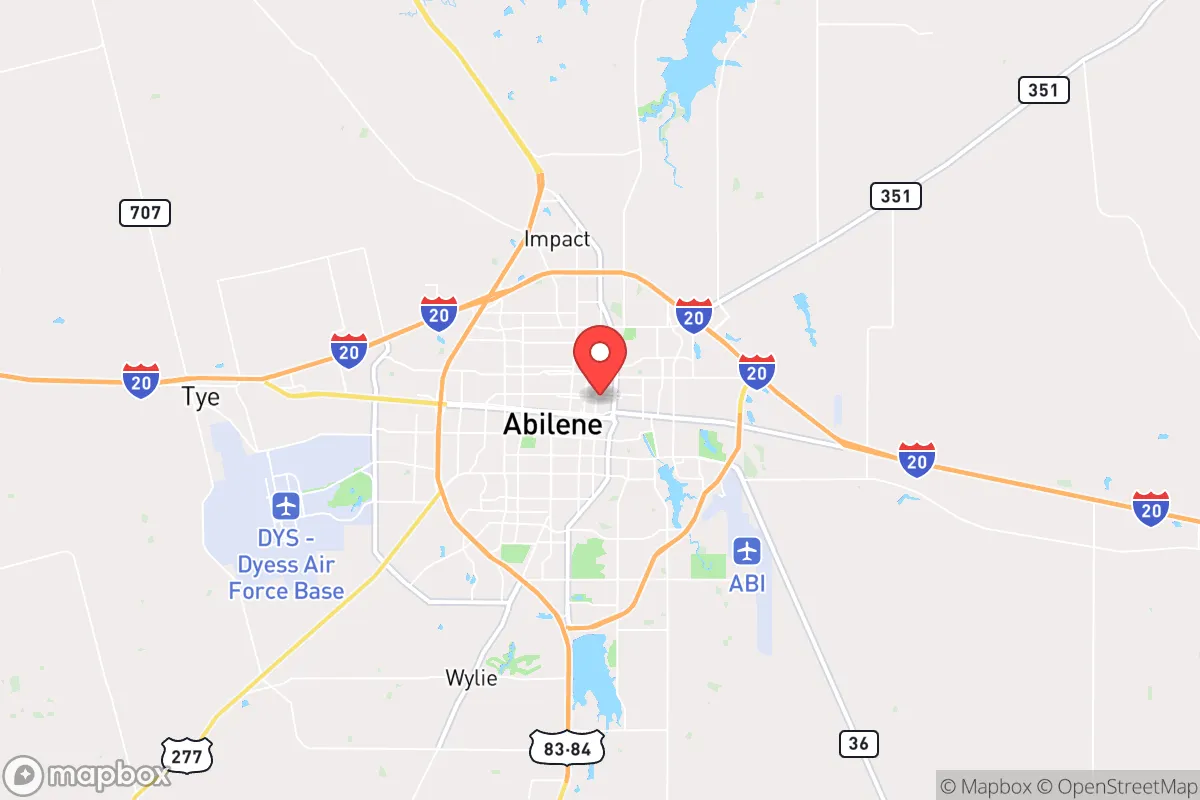 Map centered at 32.4542, -99.7384