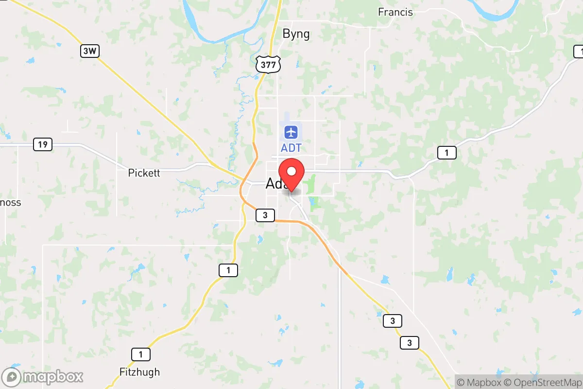 Map centered at 34.7679, -96.6689