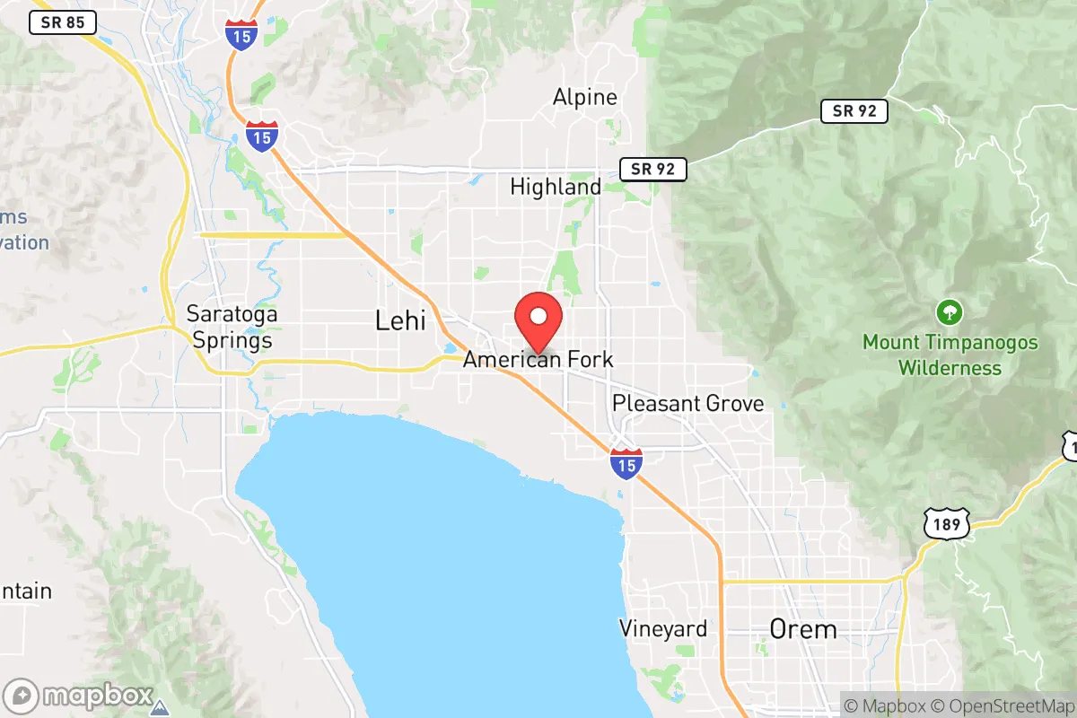 Map centered at 40.3780, -111.7955