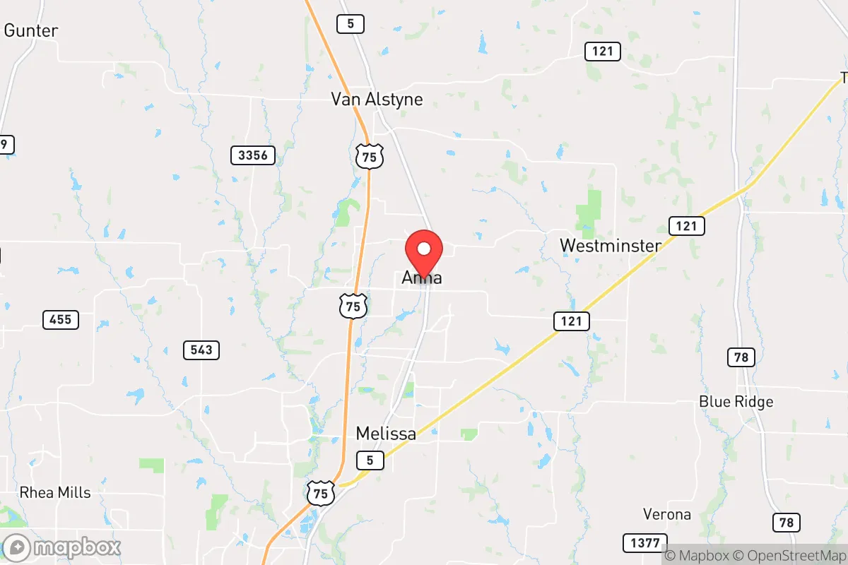 Map centered at 33.3476, -96.5537