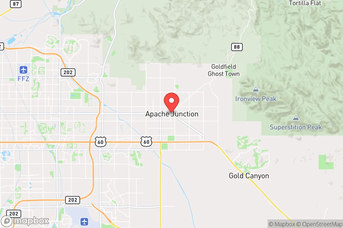 Map centered at 33.3814, -111.5400