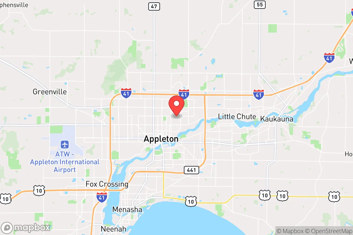 Map centered at 44.2792, -88.3889