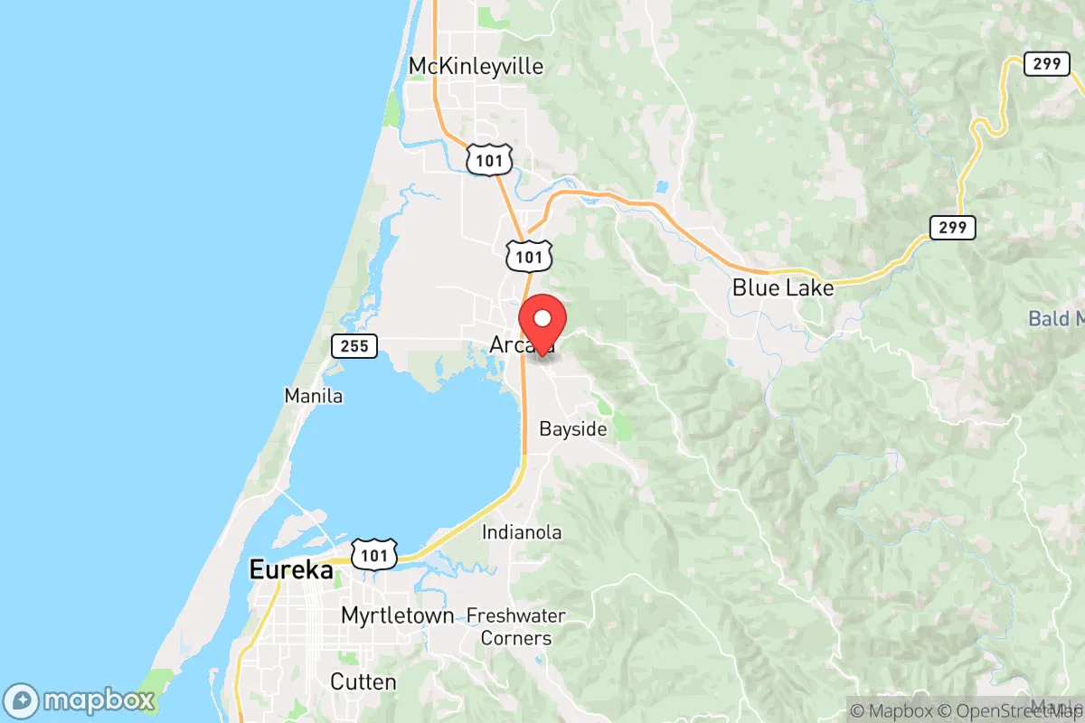 Map centered at 40.8617, -124.0752