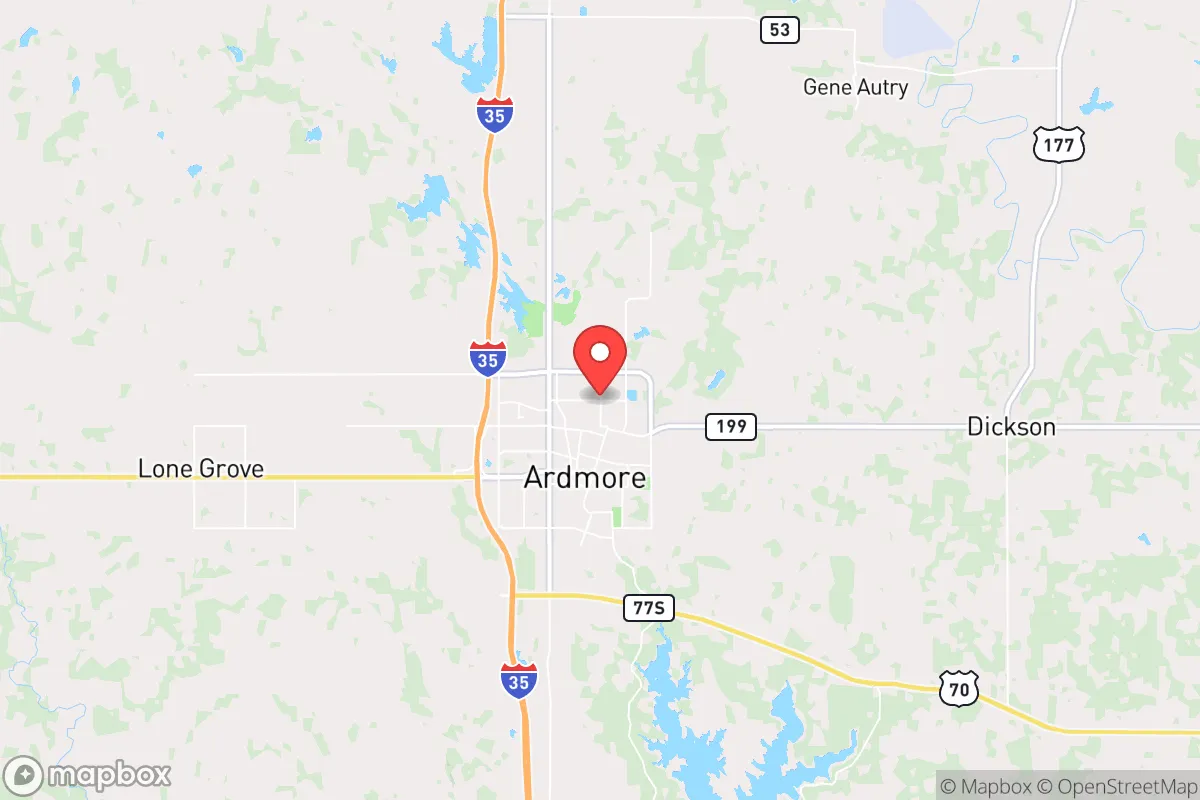 Map centered at 34.1948, -97.1257