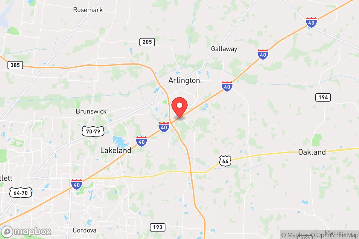 Map centered at 35.2596, -89.6672