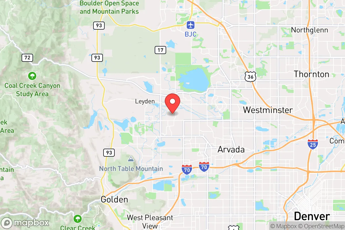 Map centered at 39.8321, -105.1512
