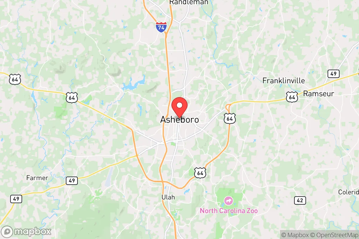 Map centered at 35.7023, -79.8049