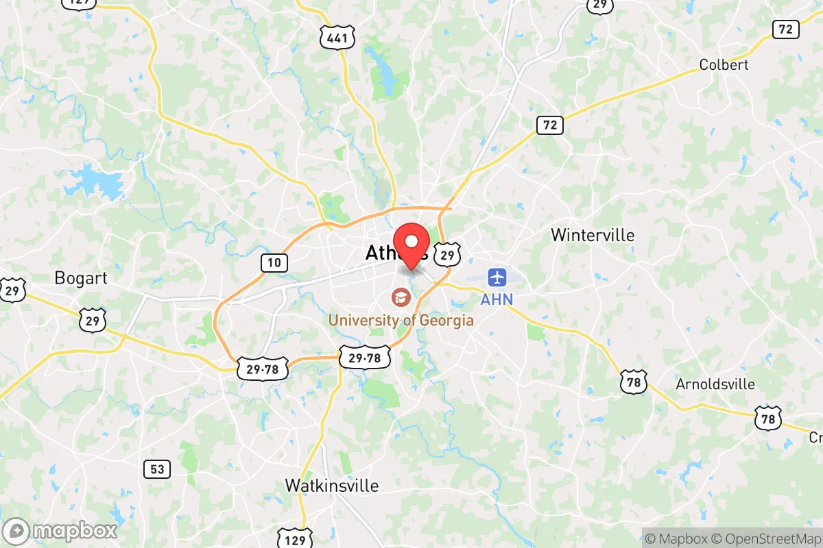 Map centered at 33.9509, -83.3689