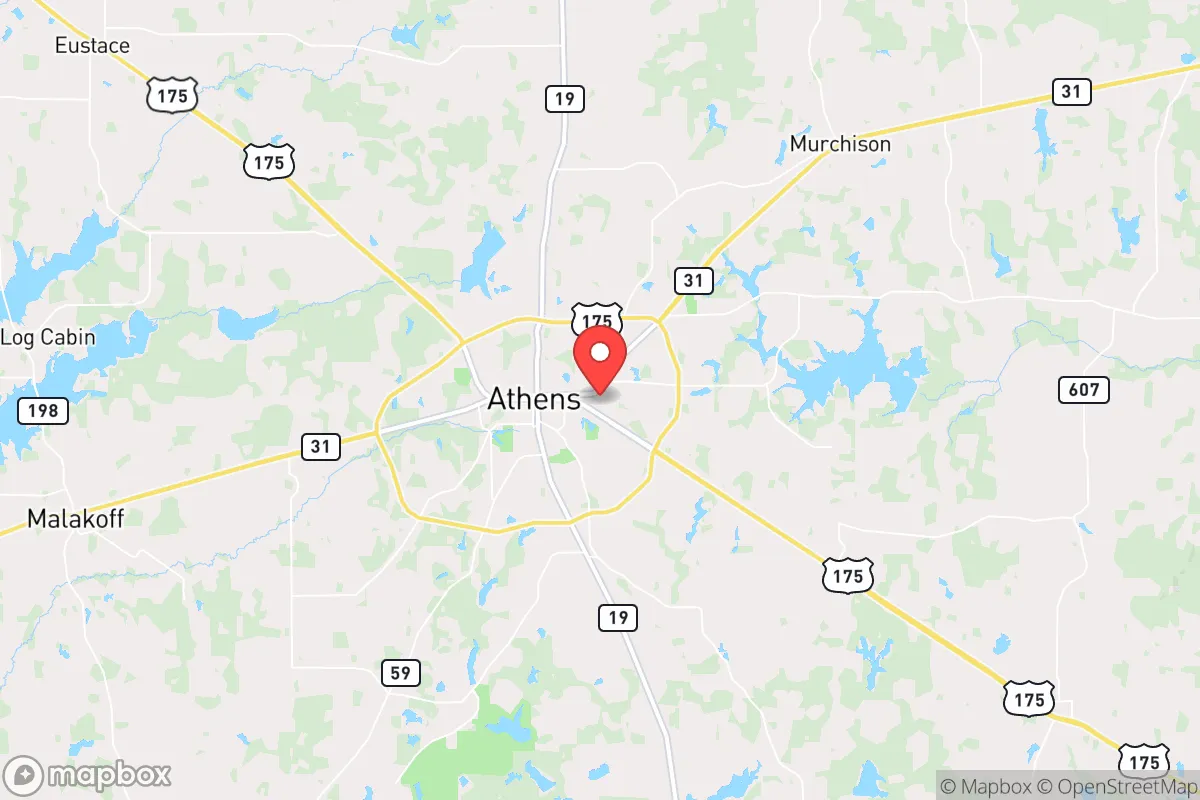 Map centered at 32.2041, -95.8322
