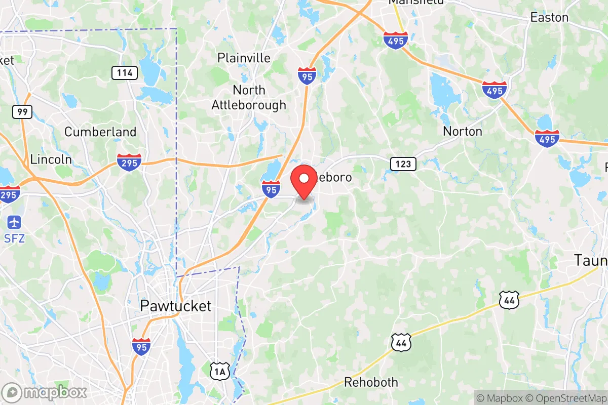 Map centered at 41.9311, -71.2949