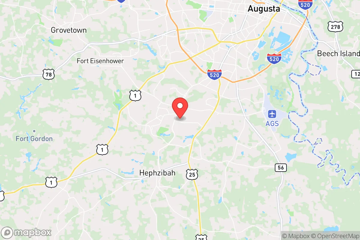 Map centered at 33.3645, -82.0708