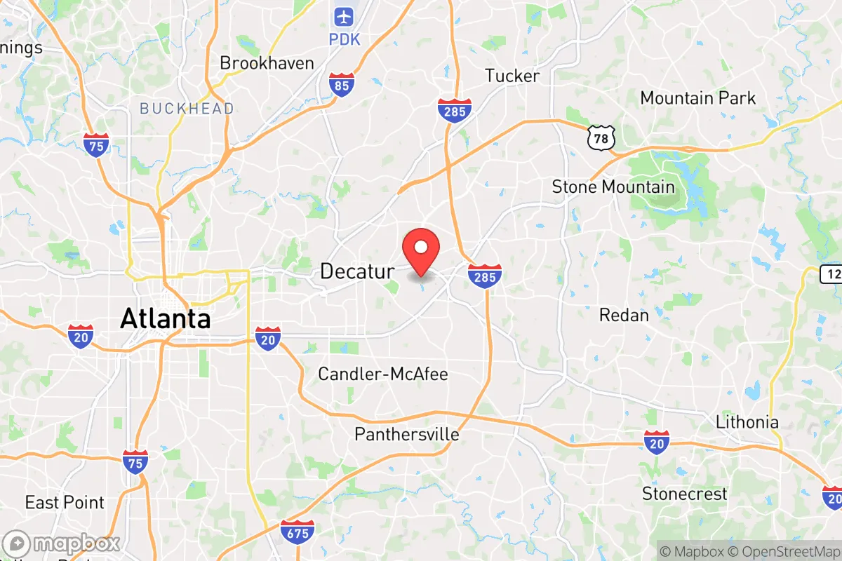 Map centered at 33.7699, -84.2648