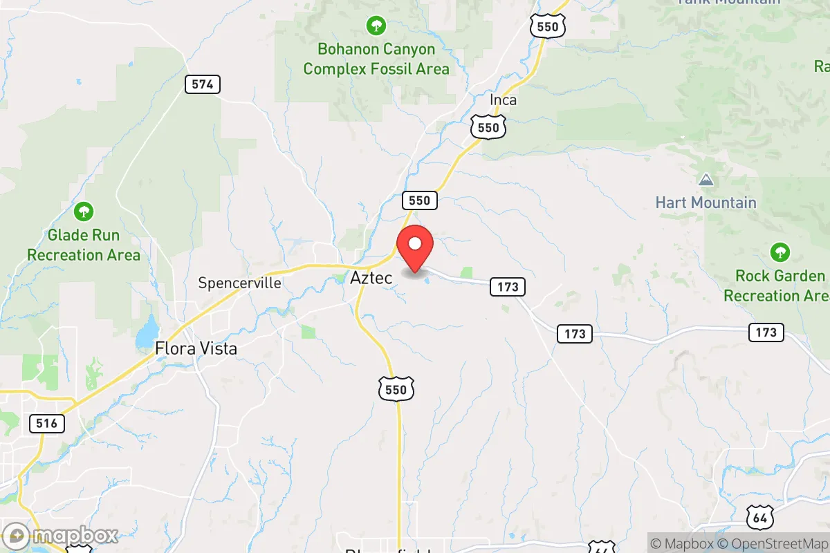 Map centered at 36.8225, -107.9711