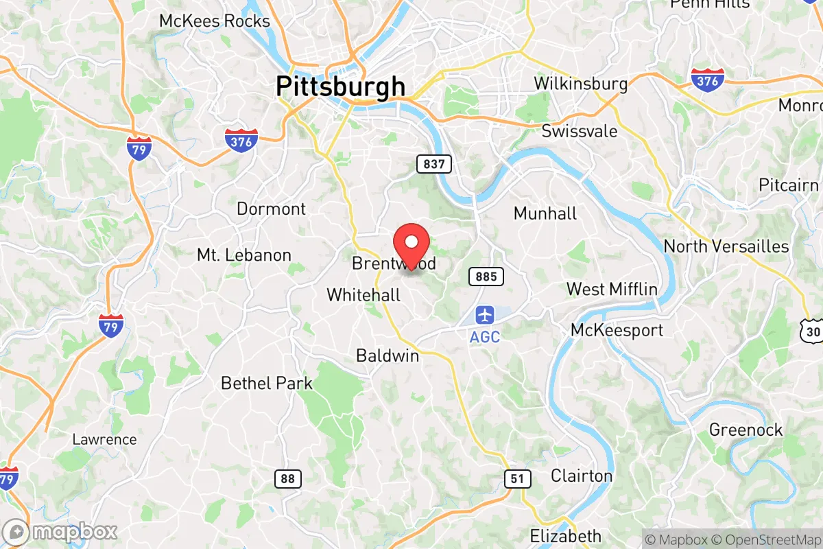 Map centered at 40.3690, -79.9669
