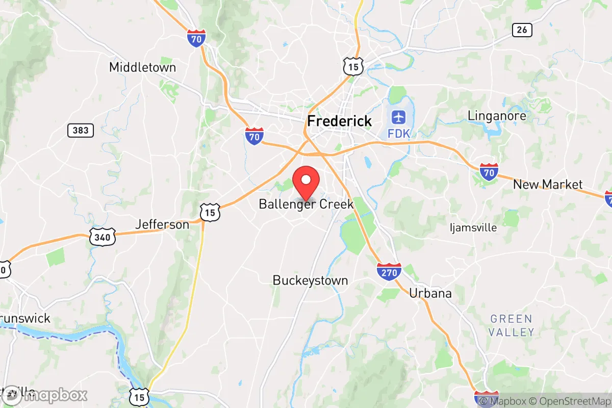 Map centered at 39.3726, -77.4353