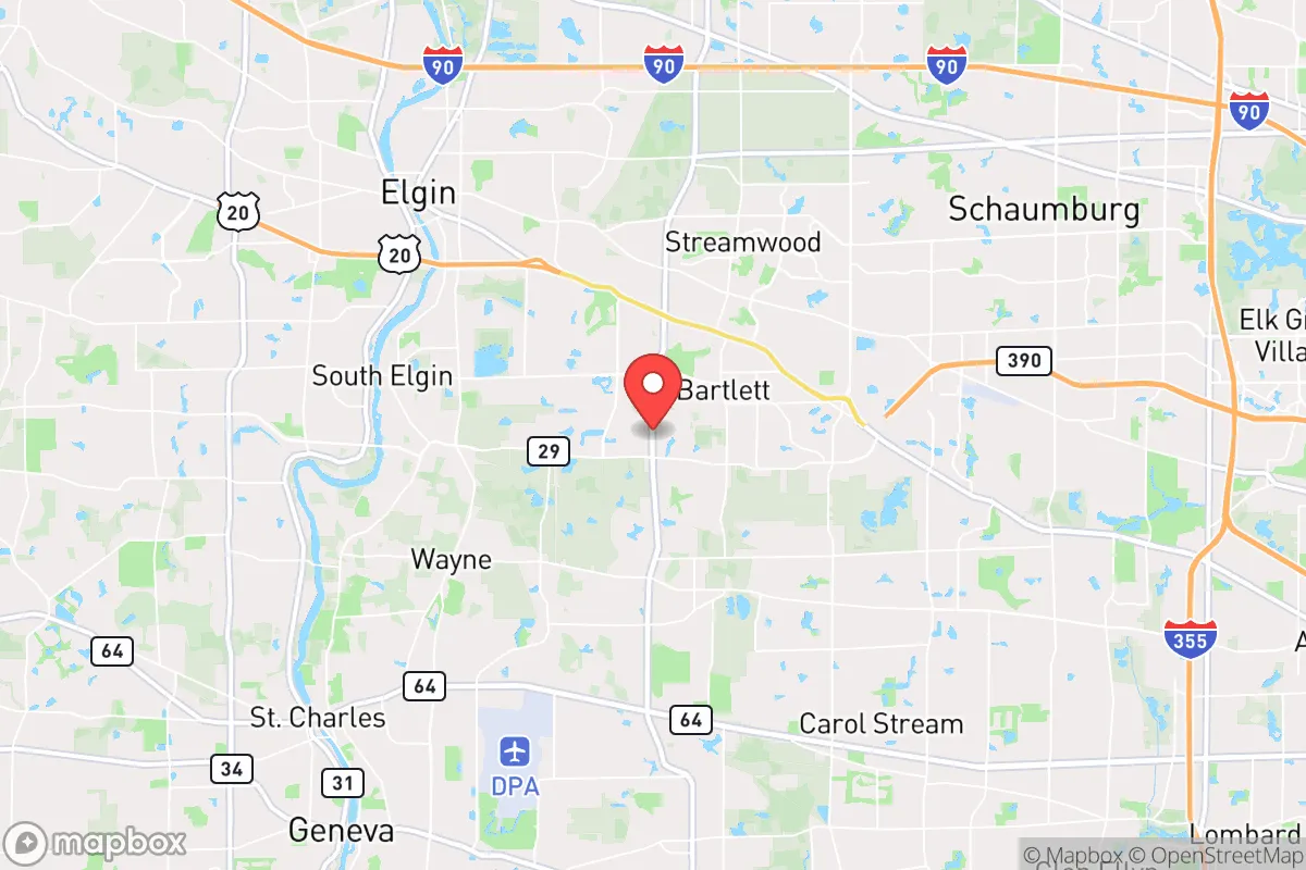 Map centered at 41.9803, -88.2069