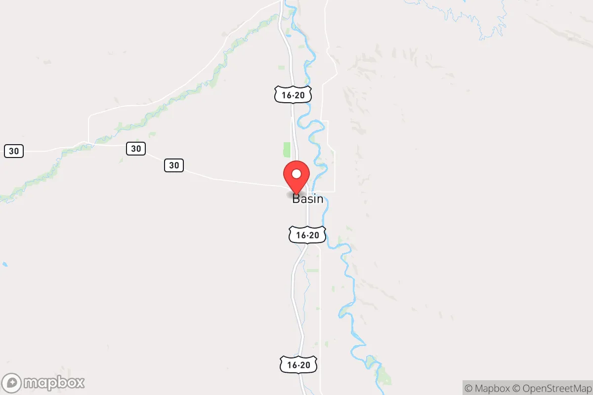 Map centered at 44.3804, -108.0467