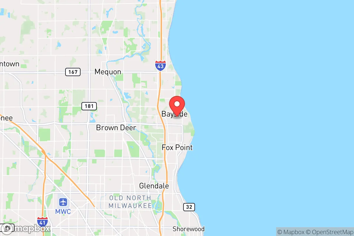 Map centered at 43.1826, -87.9017