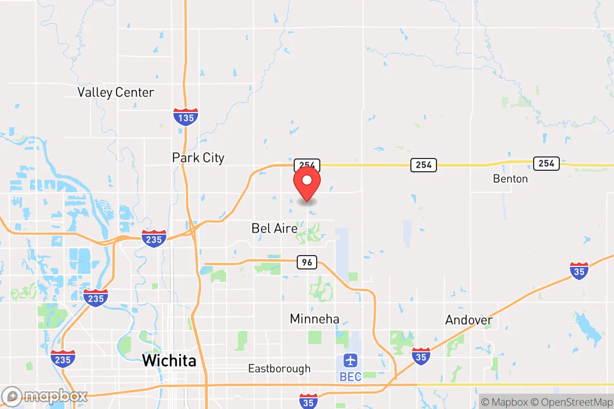 Map centered at 37.7752, -97.2451