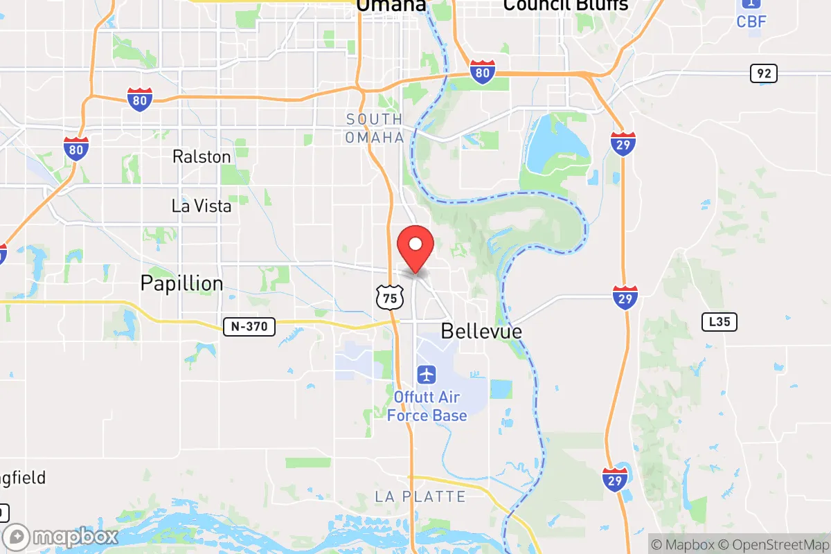 Map centered at 41.1441, -95.9384