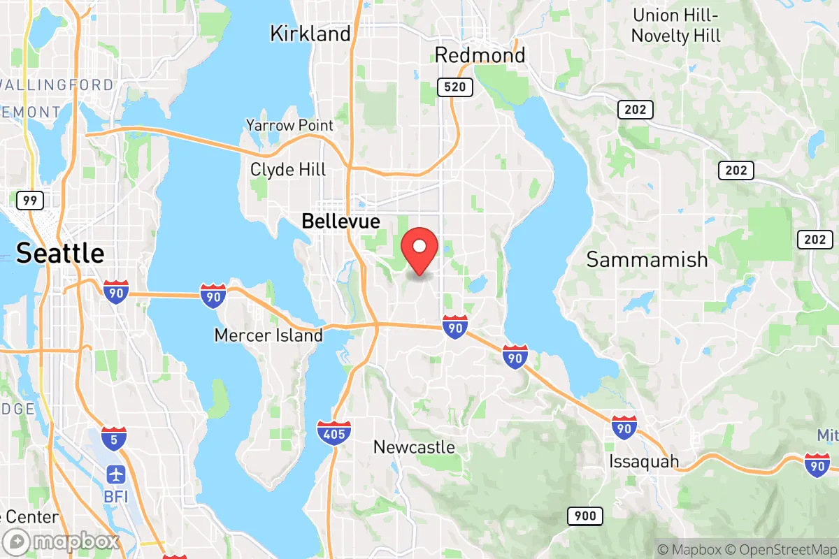 Map centered at 47.5951, -122.1535