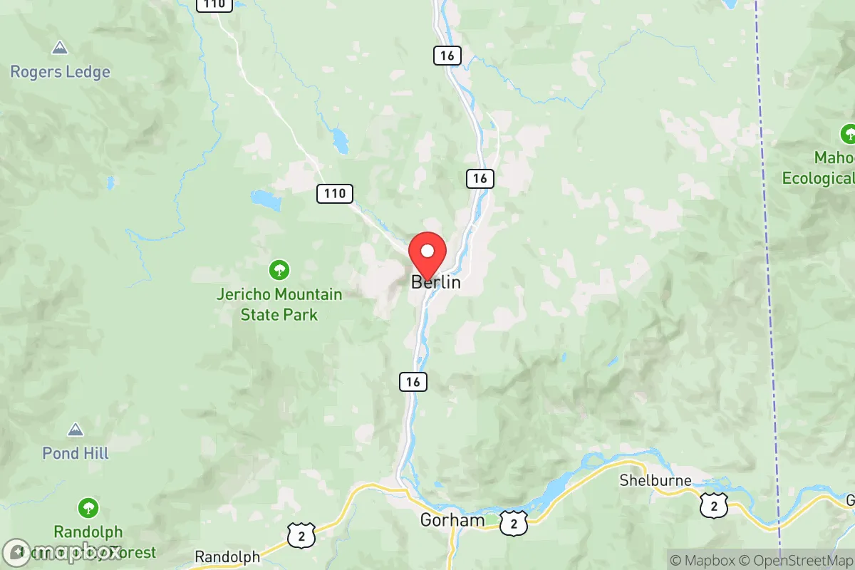 Map centered at 44.4869, -71.2599