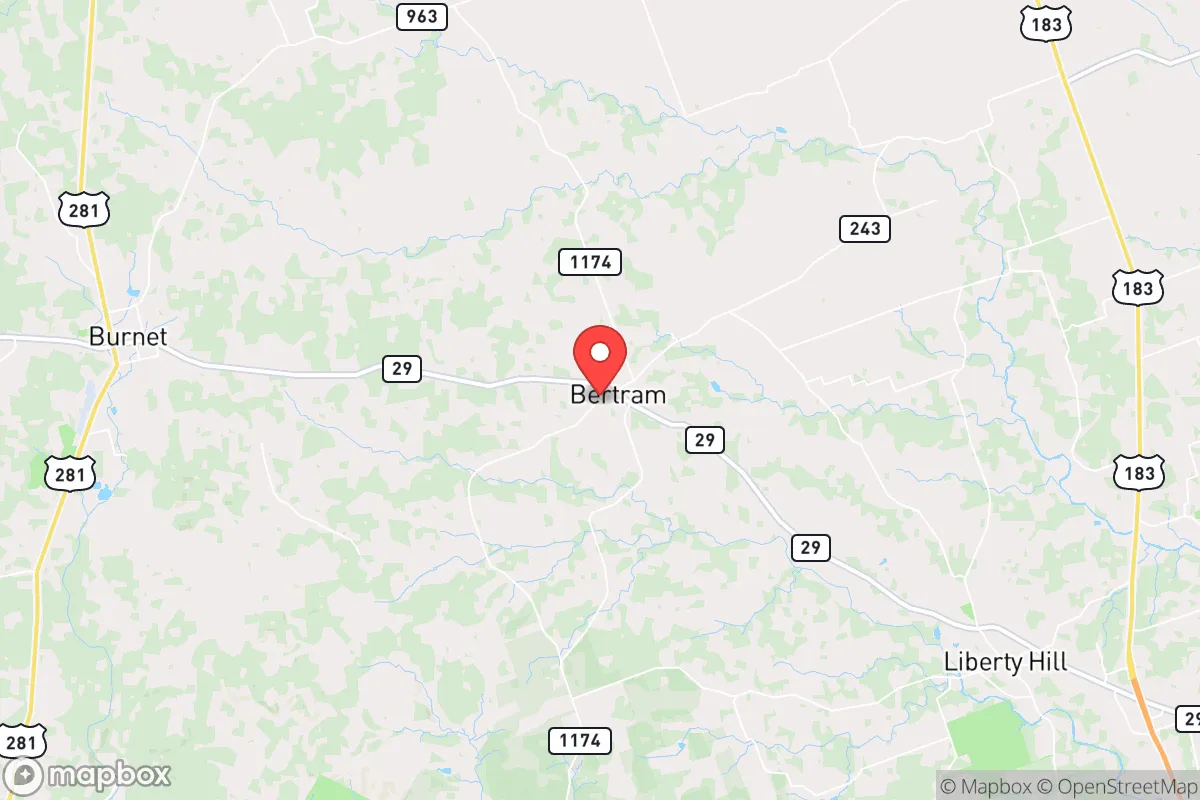 Map centered at 30.7421, -98.0617