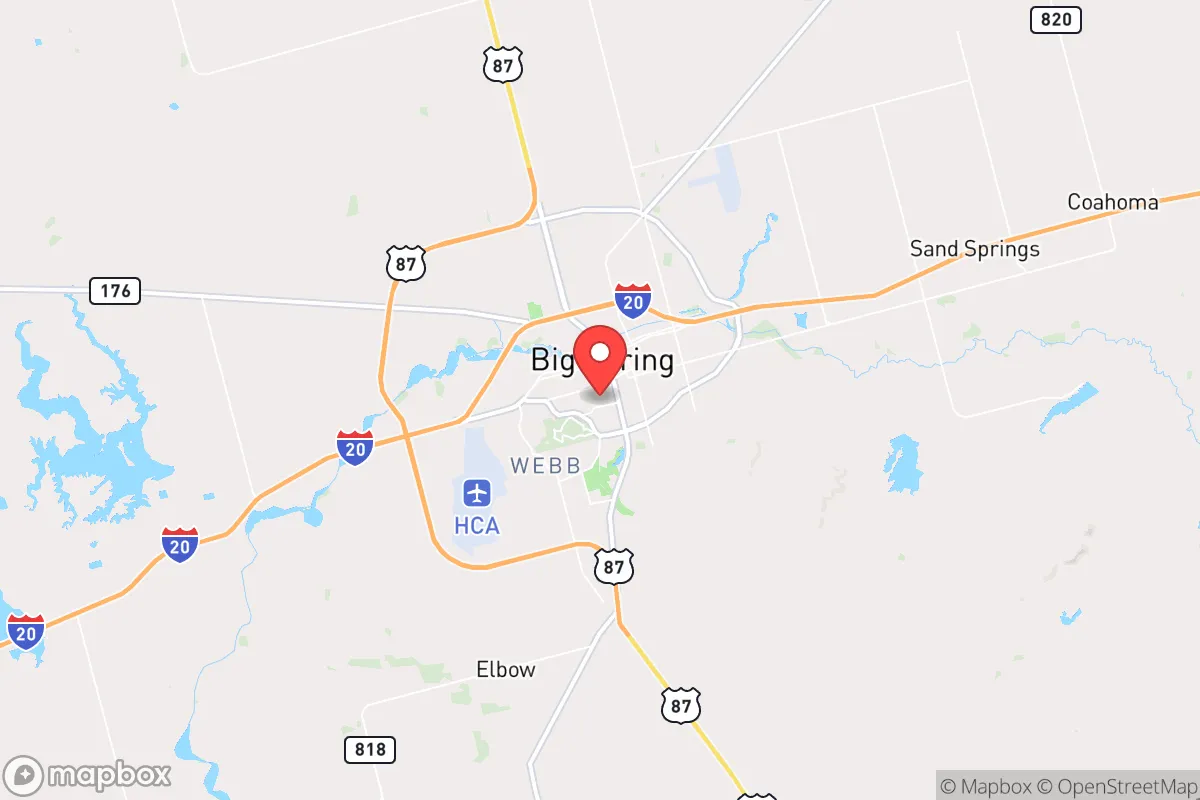 Map centered at 32.2387, -101.4796