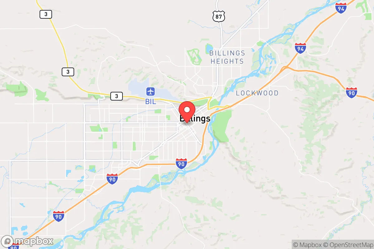 Map centered at 45.7889, -108.5536