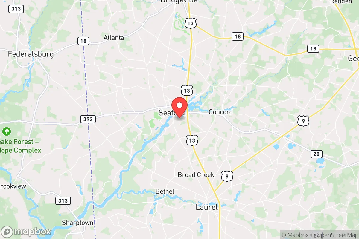 Map centered at 38.6352, -75.6025