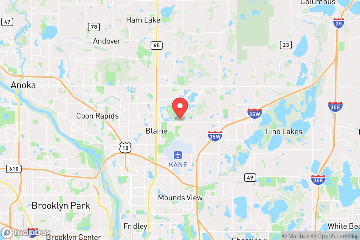 Map centered at 45.1696, -93.2078