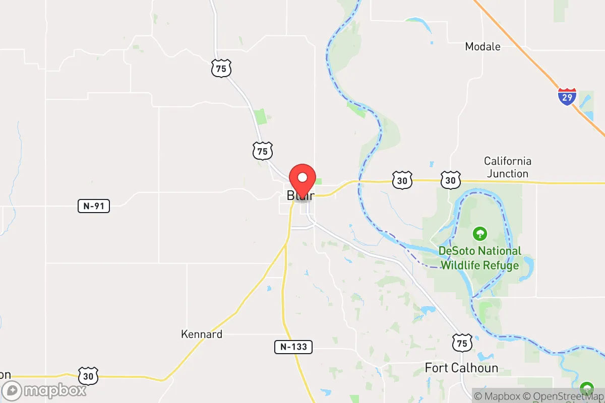 Map centered at 41.5407, -96.1347