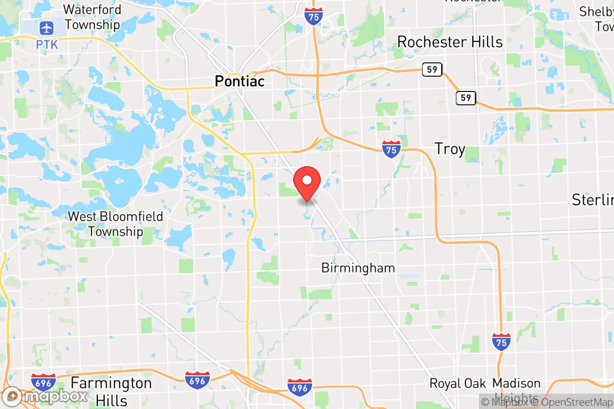 Map centered at 42.5780, -83.2456
