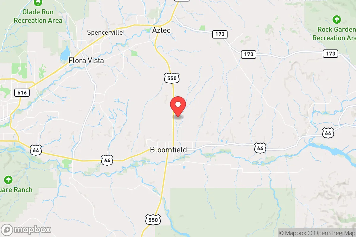 Map centered at 36.7401, -107.9734