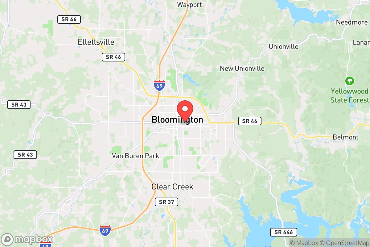 Map centered at 39.1637, -86.5258