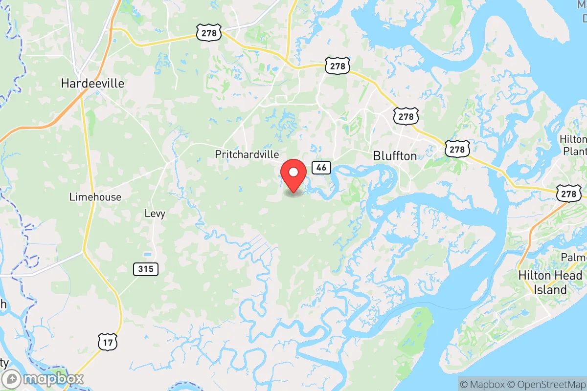 Map centered at 32.2136, -80.9315