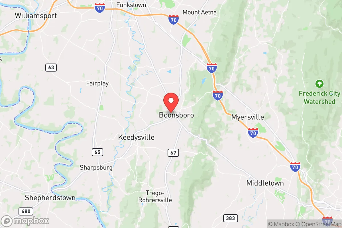 Map centered at 39.5079, -77.6586