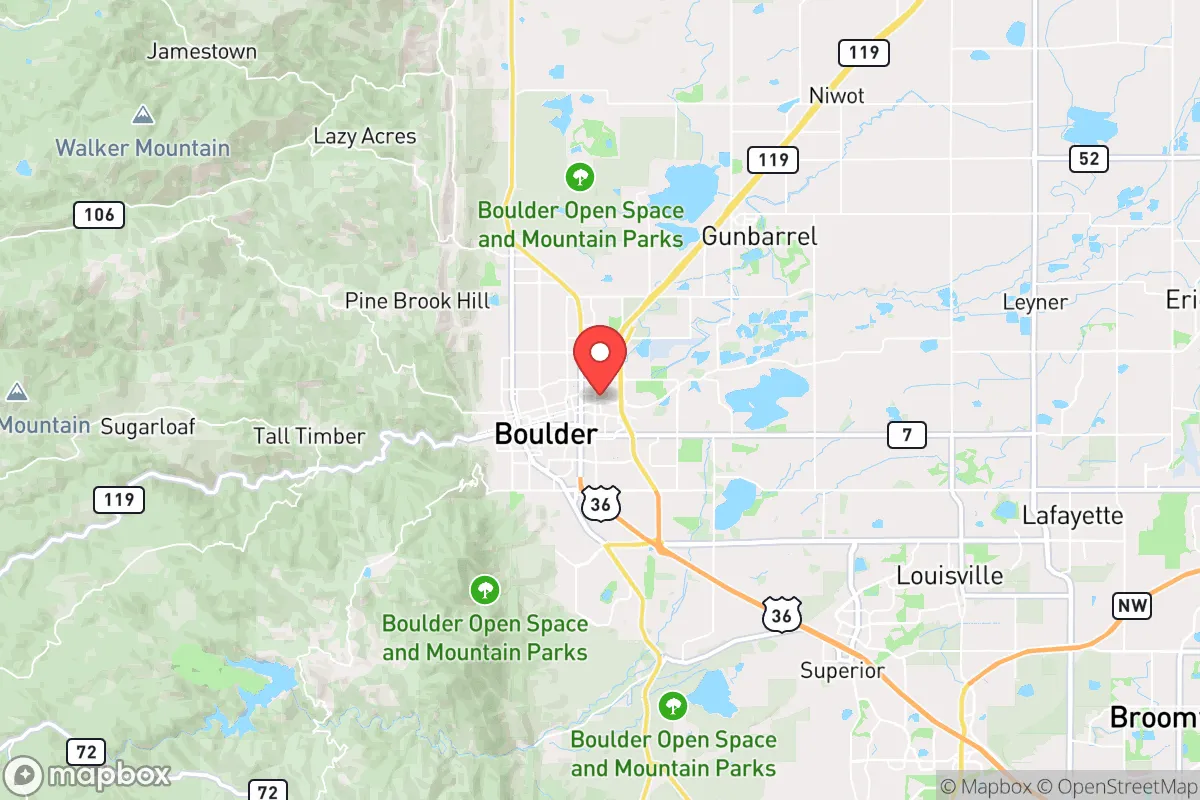 Map centered at 40.0239, -105.2519