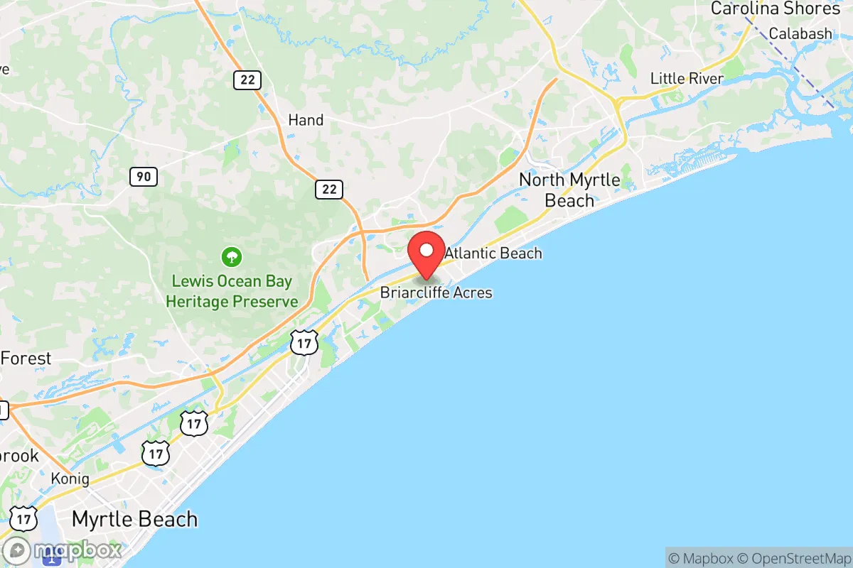 Map centered at 33.7901, -78.7490