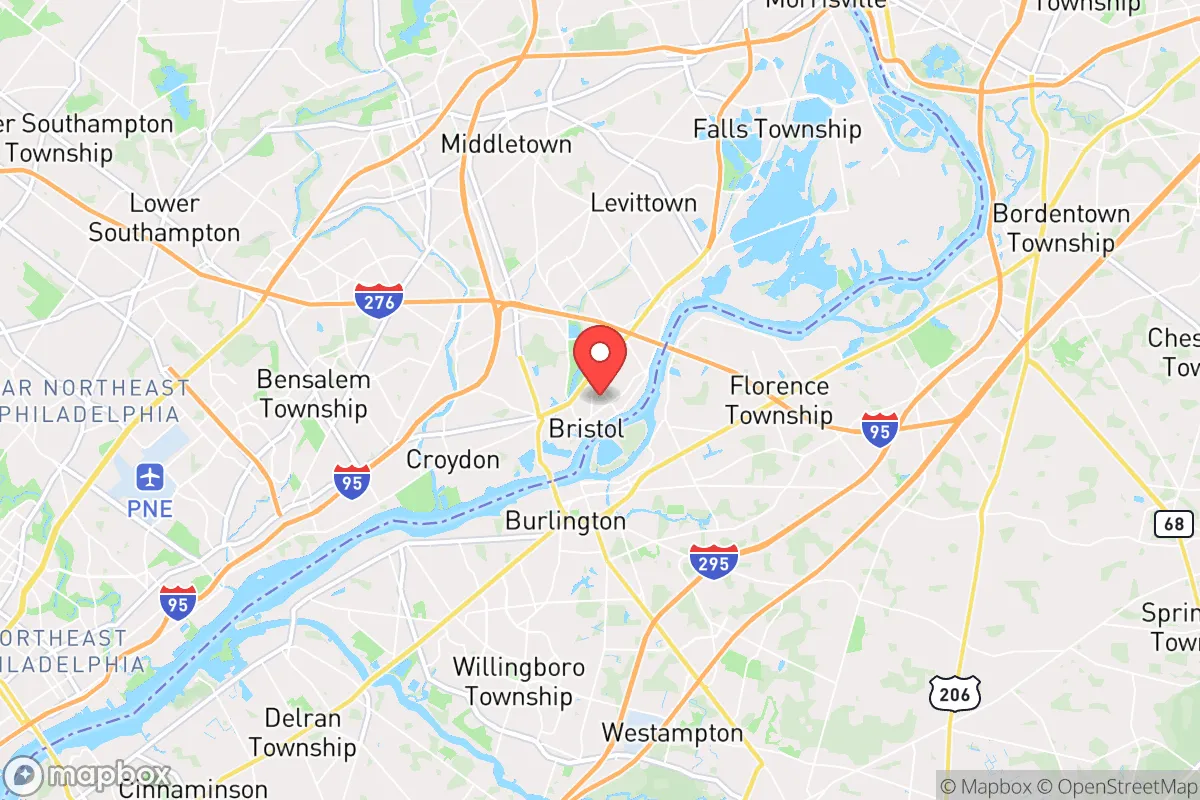 Map centered at 40.1029, -74.8530