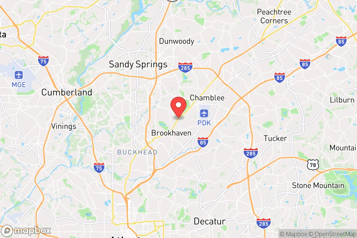 Map centered at 33.8718, -84.3318