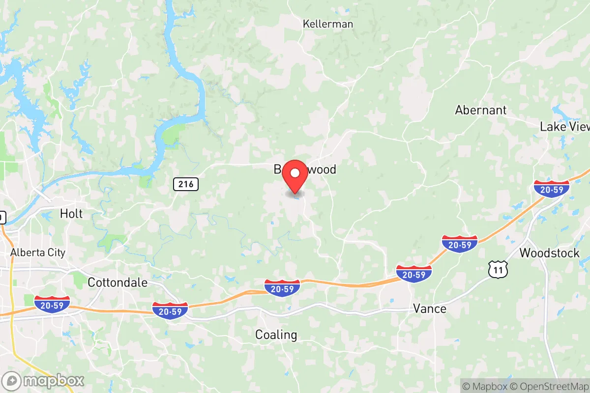 Map centered at 33.2398, -87.3277